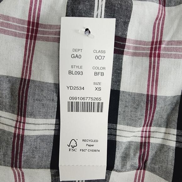 NEW J. Crew V-Neck Black Plaid Checkered Long Sleeve V-Neck Top - Picture 10 of 13